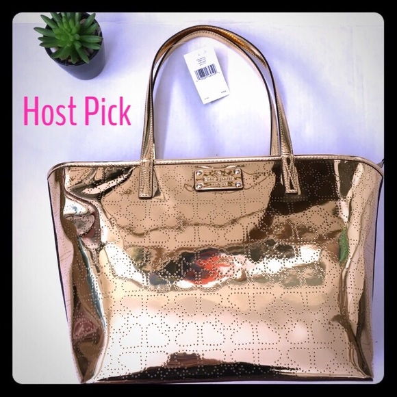 kate spade Handbags - HP♠️ NEW Kate Spade Small Harmony gold  tote bag